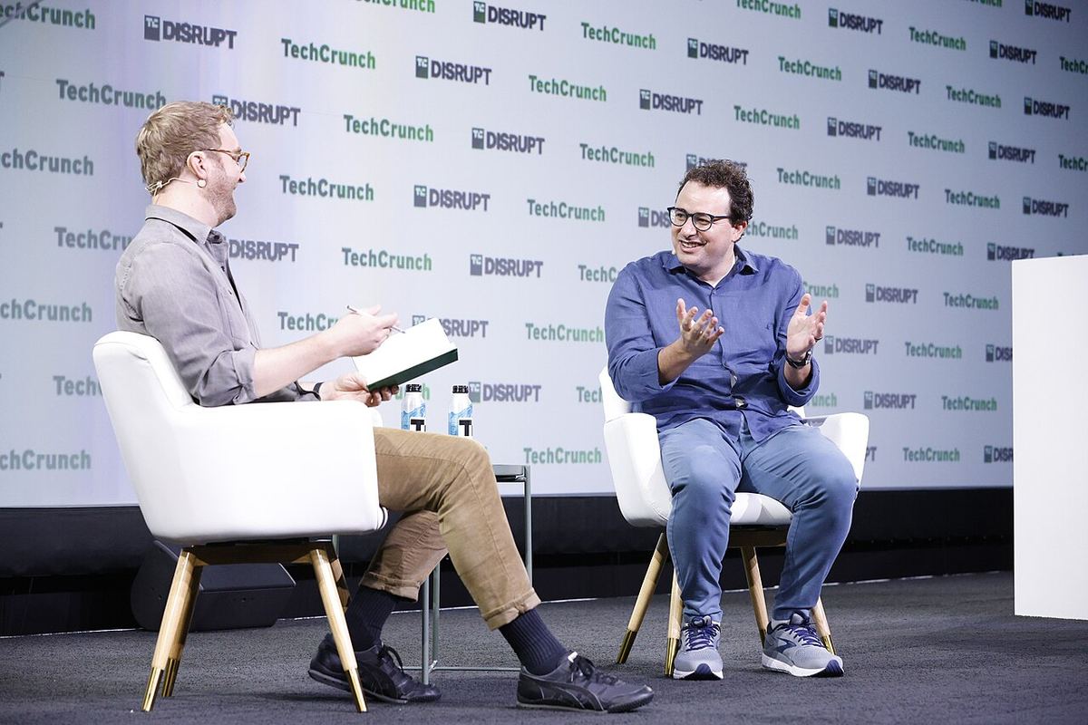 Dario Amodei, Anthropic CEO, at TechCrunch Disrupt 2023.
