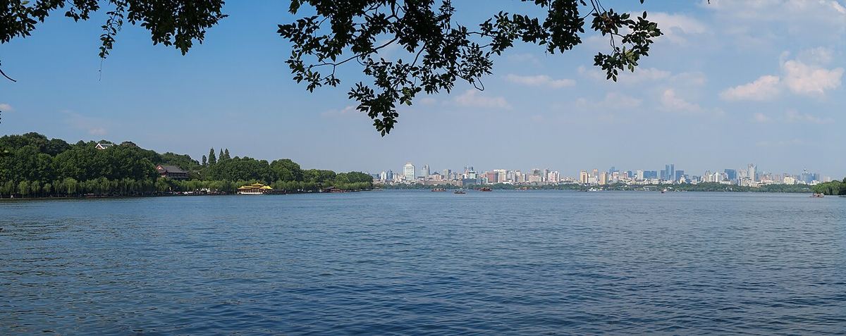 Hangzhou, China, DeepSeek’s home city, seen from West Lake.